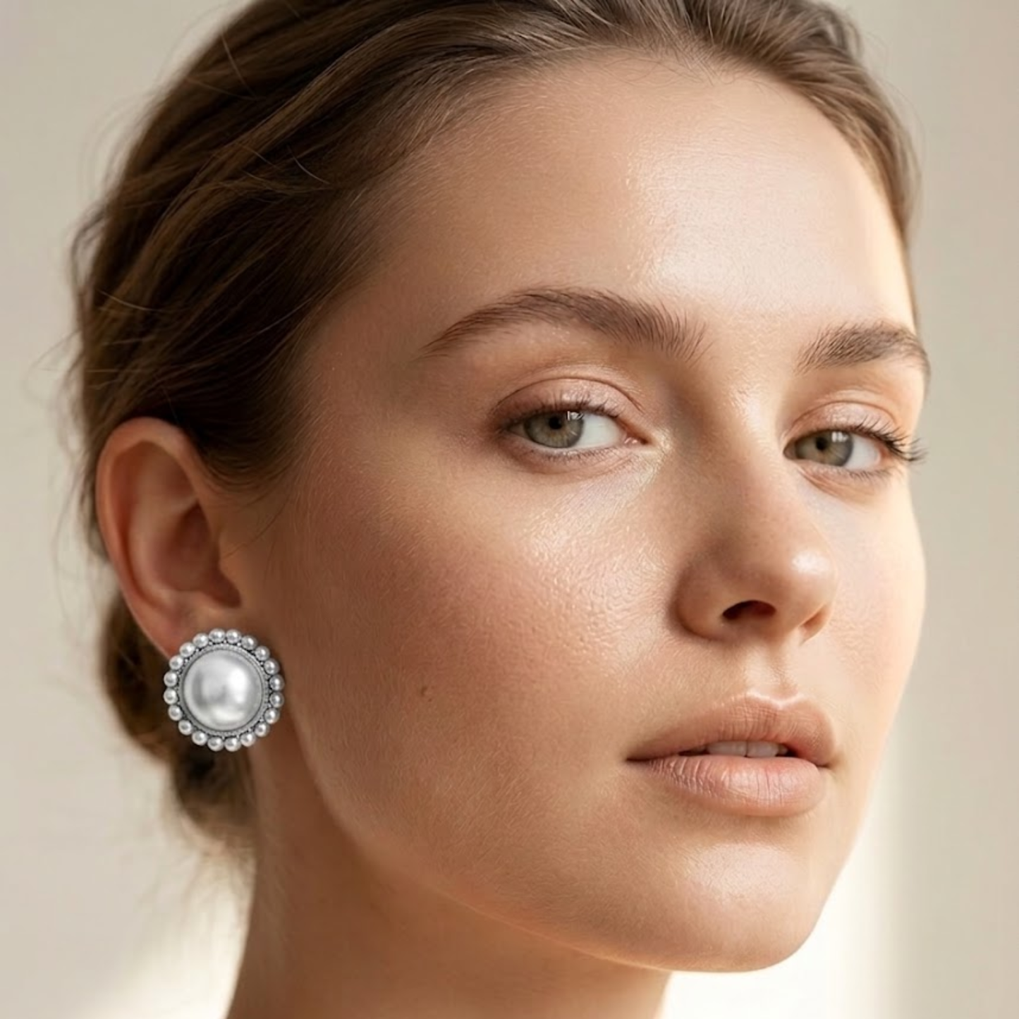 Elegant Silver Pearl Vertex Earrings for Women – High Luster Pearl Vertex with Polished Silver Setting | Minimal Luxury Everyday Jewelry