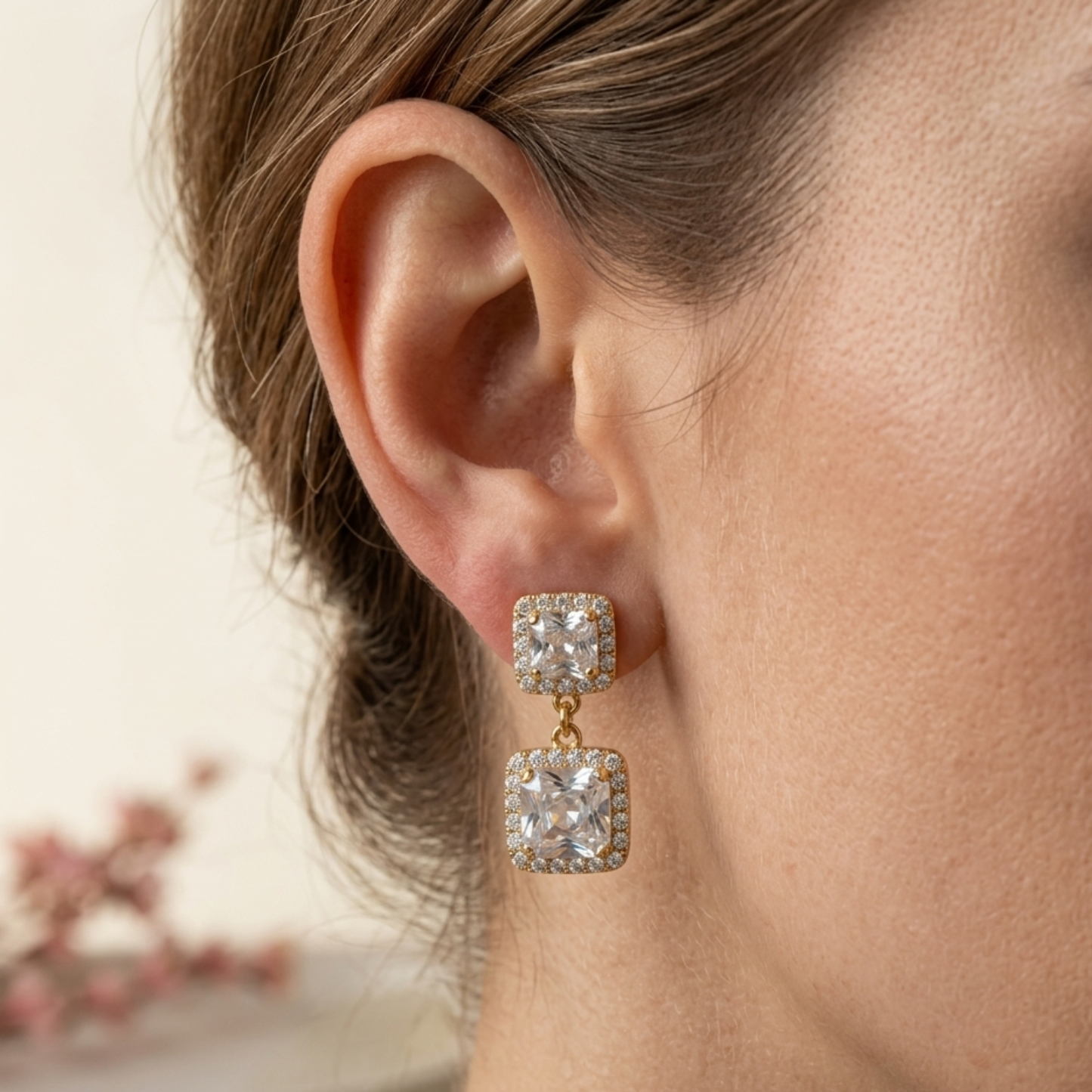 Prism Square Earrings for Women – Sparkling Square Design with Elegant  Prism Dangle | Lightweight Luxury Party & Evening Jewelry